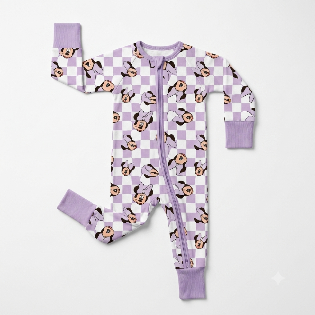 Purple Plaid Minnie Mouse